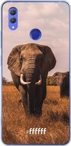 Honor Note 10 Hoesje Transparant TPU Case - Elephants #ffffff