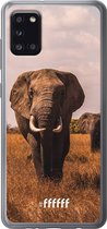Samsung Galaxy A31 Hoesje Transparant TPU Case - Elephants #ffffff