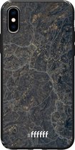 iPhone Xs Hoesje TPU Case - Golden Glitter Marble #ffffff