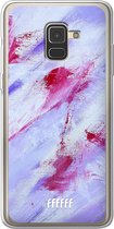 Samsung Galaxy A8 (2018) Hoesje Transparant TPU Case - Abstract Pinks #ffffff