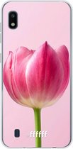 Samsung Galaxy A10 Hoesje Transparant TPU Case - Pink Tulip #ffffff