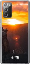 Samsung Galaxy Note 20 Hoesje Transparant TPU Case - Rock Formation Sunset #ffffff