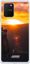 Samsung Galaxy S10 Lite Hoesje Transparant TPU Case - Rock Formation Sunset #ffffff