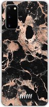 Samsung Galaxy S20 Hoesje Transparant TPU Case - Rose Gold Marble #ffffff