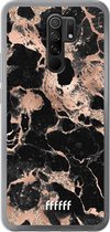 Xiaomi Redmi 9 Hoesje Transparant TPU Case - Rose Gold Marble #ffffff