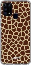 Samsung Galaxy M31 Hoesje Transparant TPU Case - Giraffe Print #ffffff