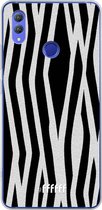 Honor Note 10 Hoesje Transparant TPU Case - Zebra Print #ffffff