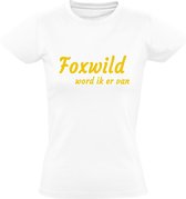 Daarvan word ik Foxwild T-shirt | Peter Gillis | fox wild | massa is kassa |daar word ik foxwild van | Wit / Goud