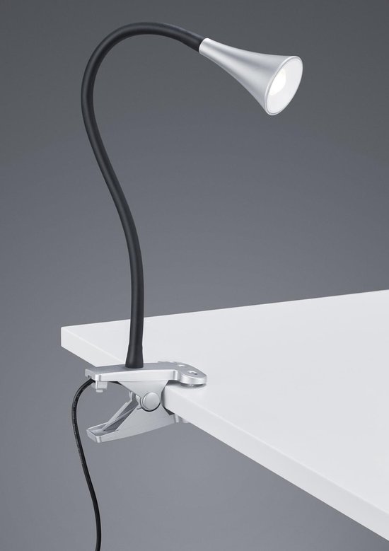 REALITY VIPER - Klemlamp - Zwart - incl. SMD LED 3W - Flexibel - Snoerschakelaar
