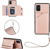 Luxe PU Lederen Wallet Case Geschikt Voor Samsung Galaxy A51/A51 5G - Portemonnee Back Cover Hoesje Met Multi Stand Functie - Kaarthouder Card Case Beschermhoes Sleeve Met Pasjes H