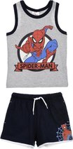 Marvel Spiderman 2-delige set - katoen - grijs/donkerblauw - maat 98/104 (4 jaar)