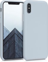 kwmobile telefoonhoesje voor Apple iPhone XS - Hoesje met siliconen coating - Smartphone case in mat lichtgrijs