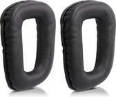 kwmobile 2x oorkussens compatibel met Logitech G430 / G35 / G930 / F450 - Earpads voor koptelefoon in zwart