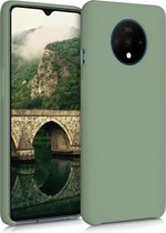 kwmobile telefoonhoesje voor OnePlus 7T - Hoesje met siliconen coating - Smartphone case in grijsgroen