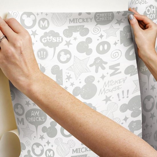 RoomMates Mickey Mouse Icons Peel and Stick Wallpaper,Multicolor | bol.com
