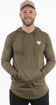 Wolftech Gymwear Fitted Hoodie Heren Met Capuchon - Olijfgroen - XL - Sportkleding heren