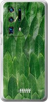 Huawei P40 Pro+ Hoesje Transparant TPU Case - Green Scales #ffffff
