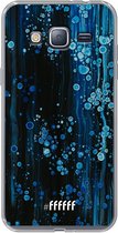 Samsung Galaxy J3 (2016) Hoesje Transparant TPU Case - Bubbling Blues #ffffff