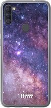 Samsung Galaxy A11 Hoesje Transparant TPU Case - Galaxy Stars #ffffff