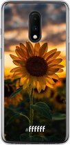 OnePlus 7 Hoesje Transparant TPU Case - Sunset Sunflower #ffffff