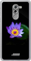 Honor 6X Hoesje Transparant TPU Case - Purple Flower in the Dark #ffffff