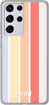 6F hoesje - geschikt voor Samsung Galaxy S21 Ultra -  Transparant TPU Case - Vertical Pastel Party #ffffff