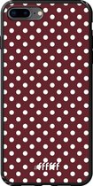 iPhone 8 Plus Hoesje TPU Case - Burgundy Dots #ffffff