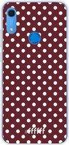 Huawei Y6s Hoesje Transparant TPU Case - Burgundy Dots #ffffff