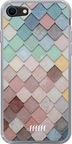 6F hoesje - geschikt voor iPhone 8 - Transparant TPU Case - Colour Tiles #ffffff