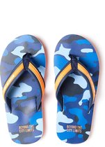 WE Fashion Jongens teenslippers met camouflagedessin