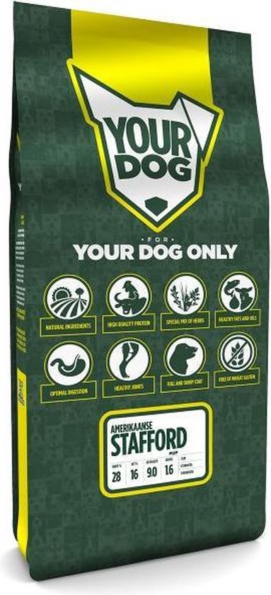 Yourdog - Amerikaanse Stafford Pup - Hondenvoer - 12 kg