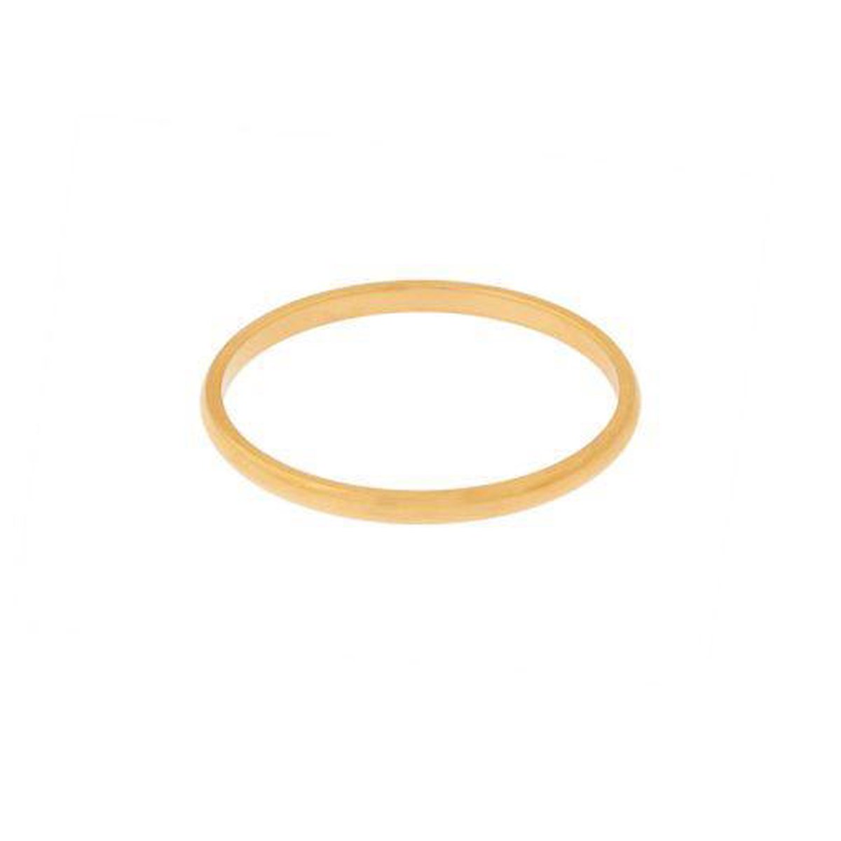 Ring basic rond smal - Maat 19 - Goud - Stainless steel (verkleurt niet)