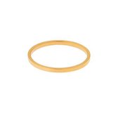 Ring basic vierkant smal - Maat 16 - Goud - Stainless steel (verkleurt niet)