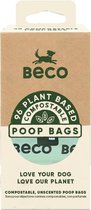 Beco Bags Compostable - Composteerbare hondenpoepzakjes op rol - Ongeparfumeerd - Groot en Sterk - 48, 96 of 672 Stuks - 4, 8 of 56 rollen van 12 zakjes - Beco Bags 48 Compostable (4x12)