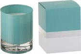 J-Line Geurkaars Glas Azuur Small