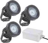 Auga LED schijnwerperset LS 4 wit met transformator