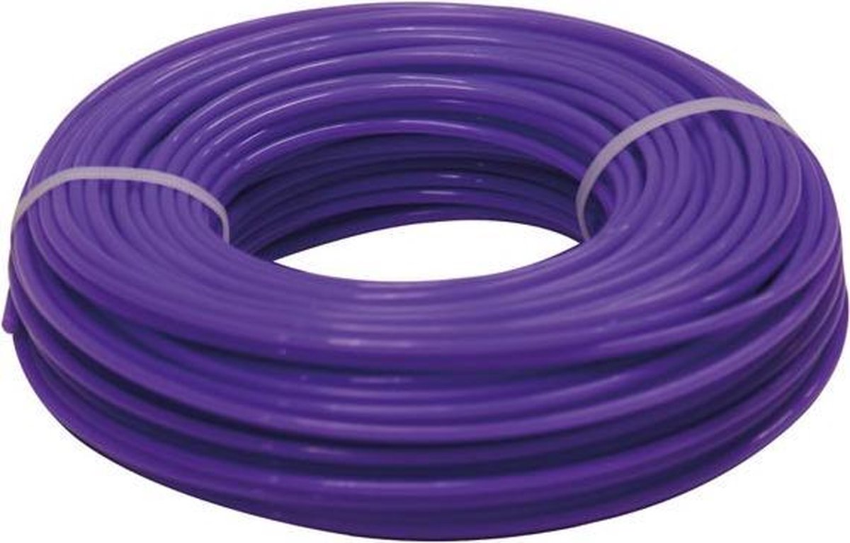 Toolland Trimmerdraad, nylon, paars, 3 mm, 100 m