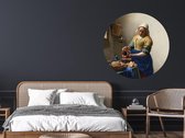 Luxe Behangcirkel zelfklevend Het Melkmeisje - bruin - Sticky Decoration - wooncirkel - decoratie - woonaccesoires - behangcirkel - diameter 110 cm