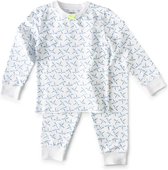 Little Label Pyjama Meisjes - Maat 146-152 - Vlindertjesprint Blauw - Zachte BIO Katoen