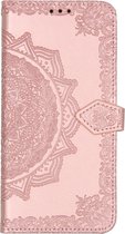 Mandala Booktype Xiaomi Redmi Note 8T hoesje - Lichtroze