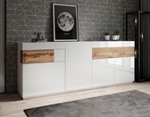 Dressoir Sublime - Wit - Eiken - 219 cm