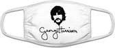 George Harrison mondkapje | Beatles | Liverpool | popmuziek | grappig | gezichtsmasker | bescherming | bedrukt | logo | Wit mondmasker van katoen, uitwasbaar & herbruikbaar. Geschikt voor OV