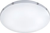 LED Plafondlamp - Nitron Apity - Opbouw Rond 18W - Spatwaterdicht IP44 - Warm Wit 3000K - Glans Chroom - Aluminium