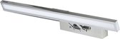 LED Spiegelverlichting - Schilderijverlichting - Nicron Quala - 8W - Warm Wit 3000K - Mat Chroom - Aluminium
