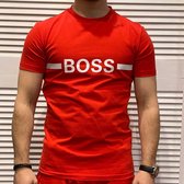 Hugo Boss T-shirt - Mannen - rood/wit