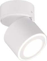 LED Plafondspot - Trinon Tarus - 4W - Warm Wit 3000K - 1-lichts - Rond - Mat Wit - Aluminium