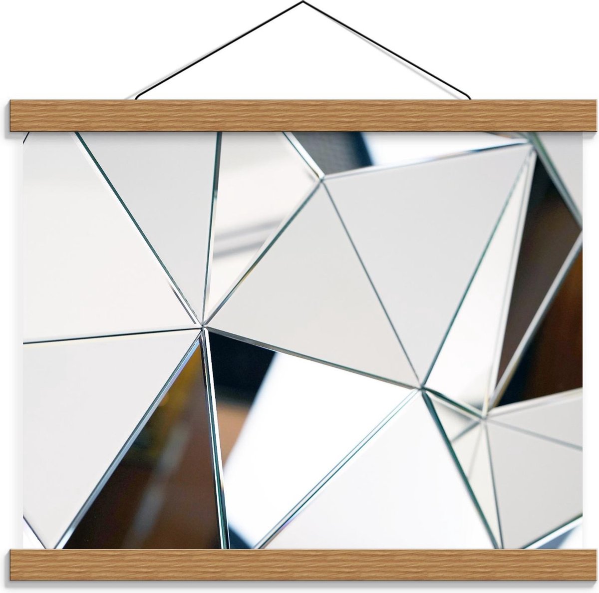 Schoolplaat – Spiegel Gebouw - 40x30cm Foto op Textielposter (Wanddecoratie op Schoolplaat