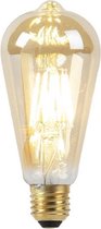 LUEDD LED lamp E27 ST64 8W 2000-2600K dim to warm goldline filament