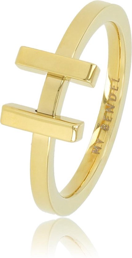 *My Bendel - Leuke H Ring - Goud - Sierlijke H ring- goud- gemaakt van ...
