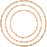 Bamboe ring, d 15,3+20,3+25,5 cm, 3 stuk/ 1 set